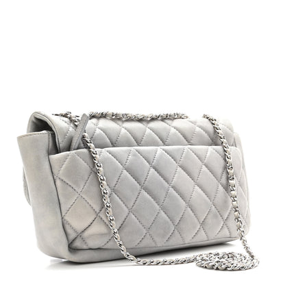 Chanel Rubber Quilted Lambskin Medium Coco Rain Flap Grey 3 of 10