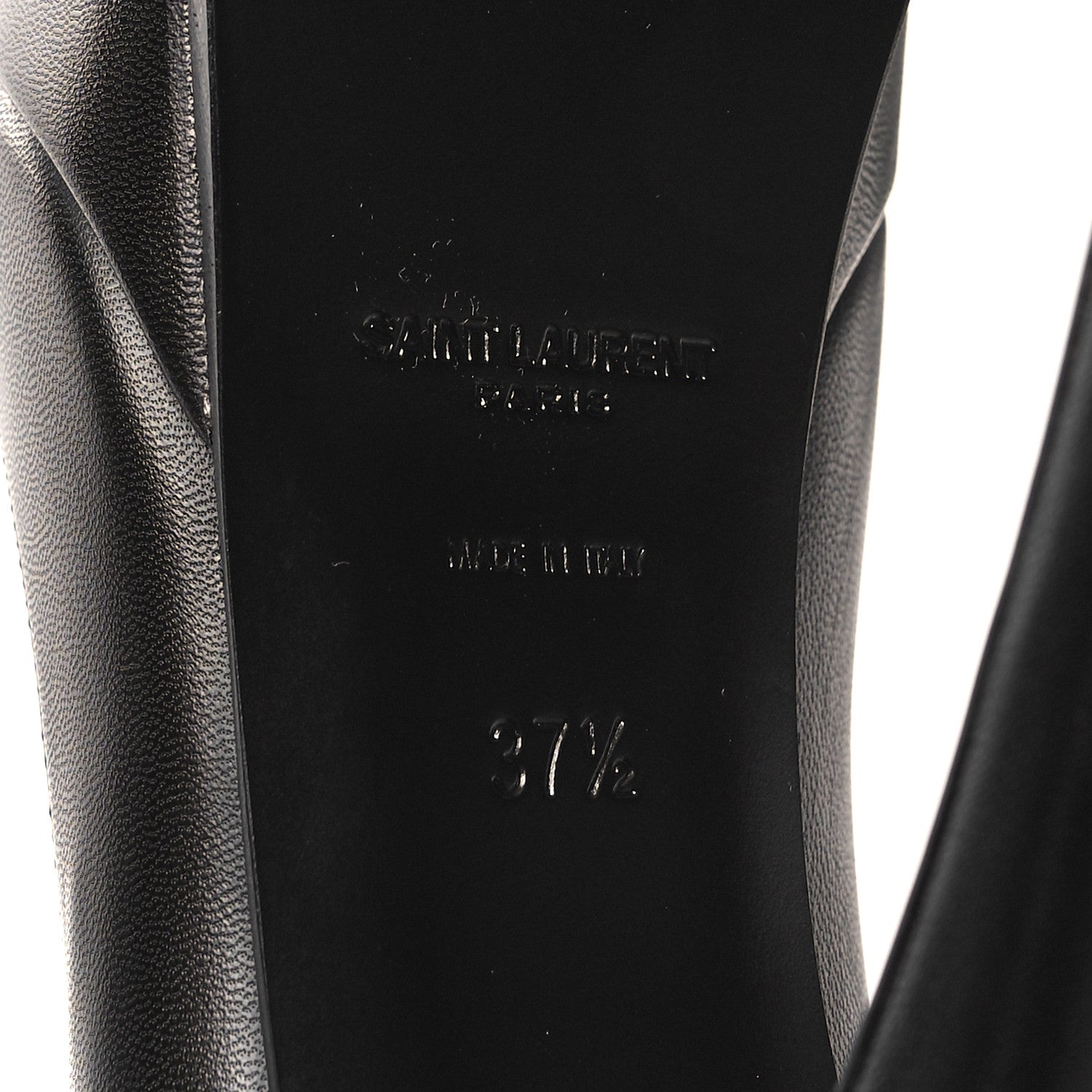Saint Laurent Calfskin Tripon Tribute 105 Pumps 37.5 Black 8 of 9