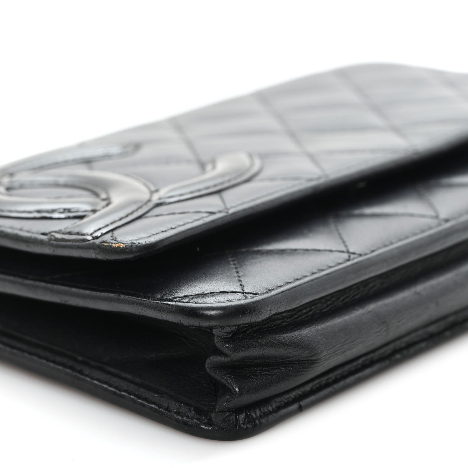 Chanel Calfskin Quilted Cambon Wallet on Chain WOC Black 10 of 13