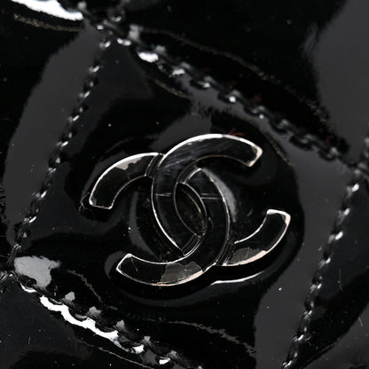 Chanel Patent Calfskin Quilted Yen Wallet Black 9 of 10