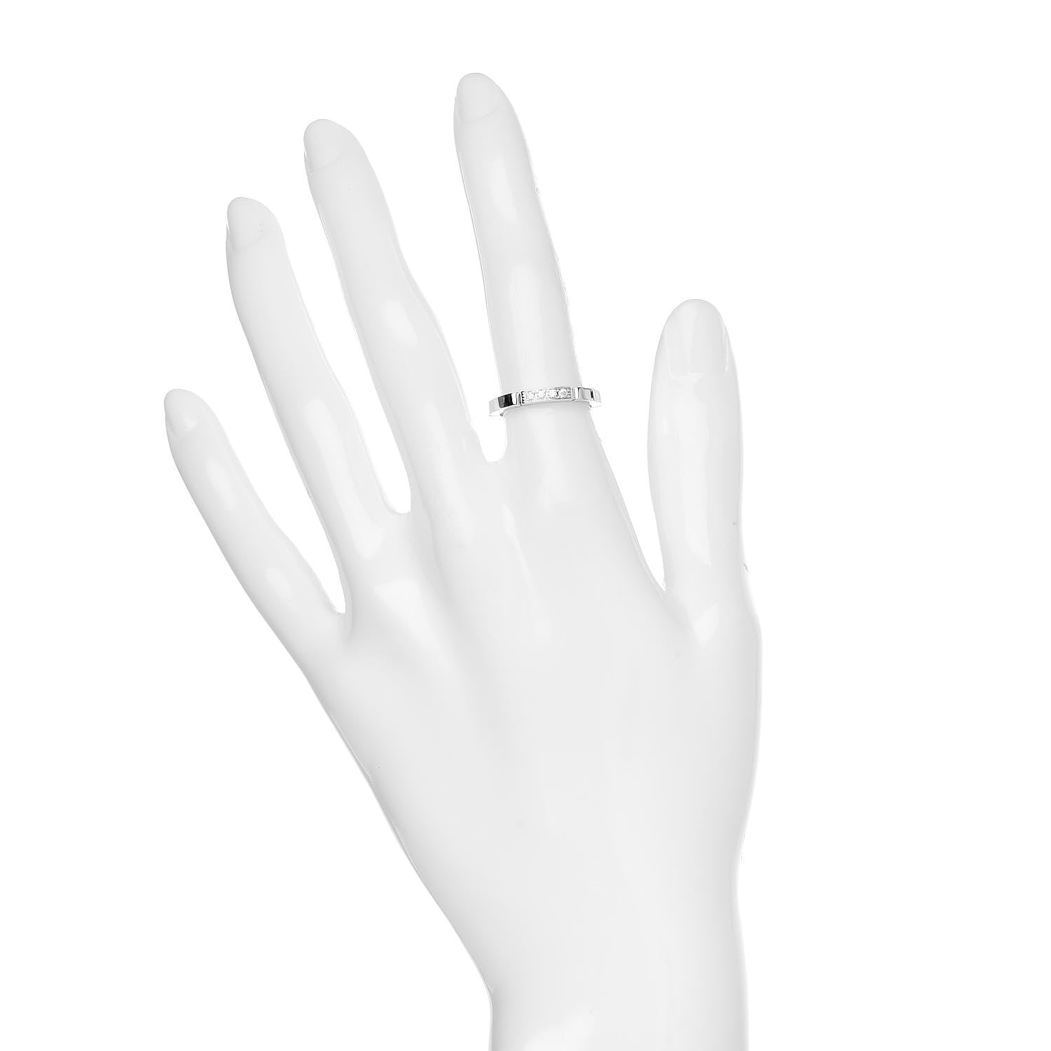 Cartier 18K White Gold Diamond Maillon Panthere Wedding Band Ring 49 5 2 of 4