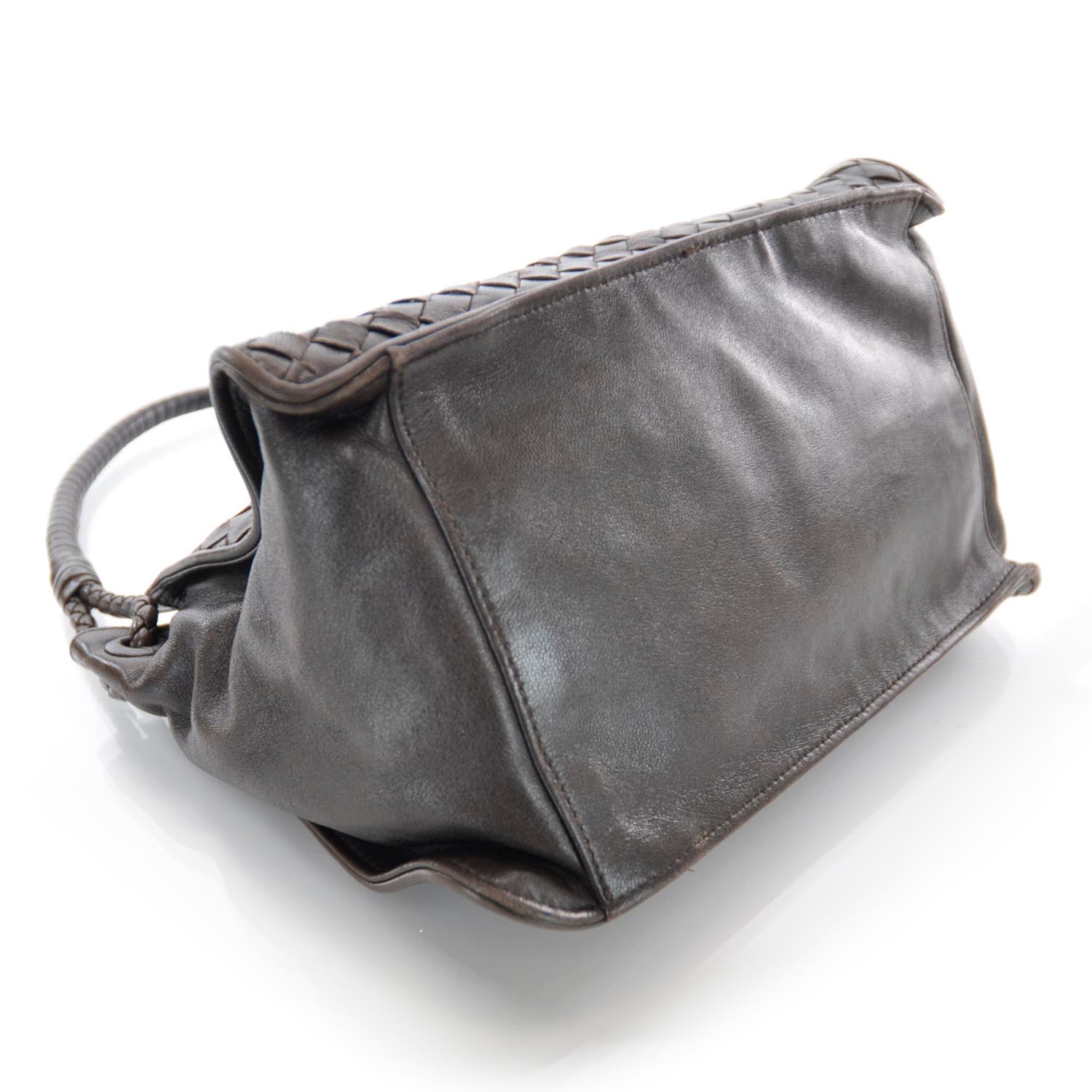 Bottega Veneta Nappa Intrecciato Shoulder Bag Ebano 4 of 8