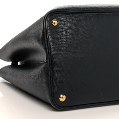 Prada Saffiano Cuir Large Double Bag Nero Black 7 of 11