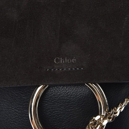 Chloe Suede Calfskin Small Faye Backpack Black 9 of 9