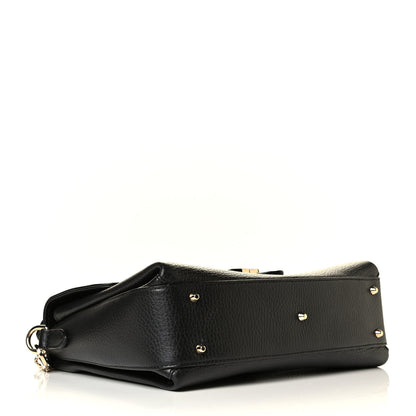 Gucci Dollar Calfskin Interlocking G Top Handle Shoulder Bag Black 3 of 8