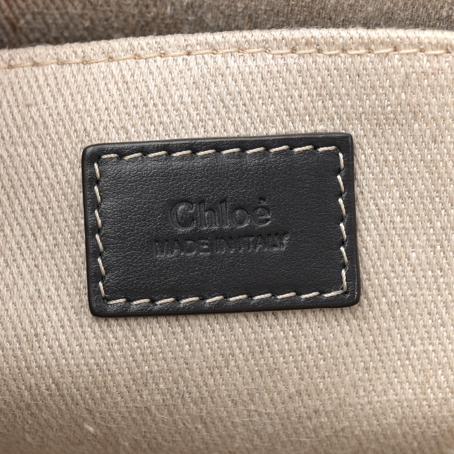 Chloe Cotton Calfskin Medium Woody Ribbon Tote White Blue 6 of 12