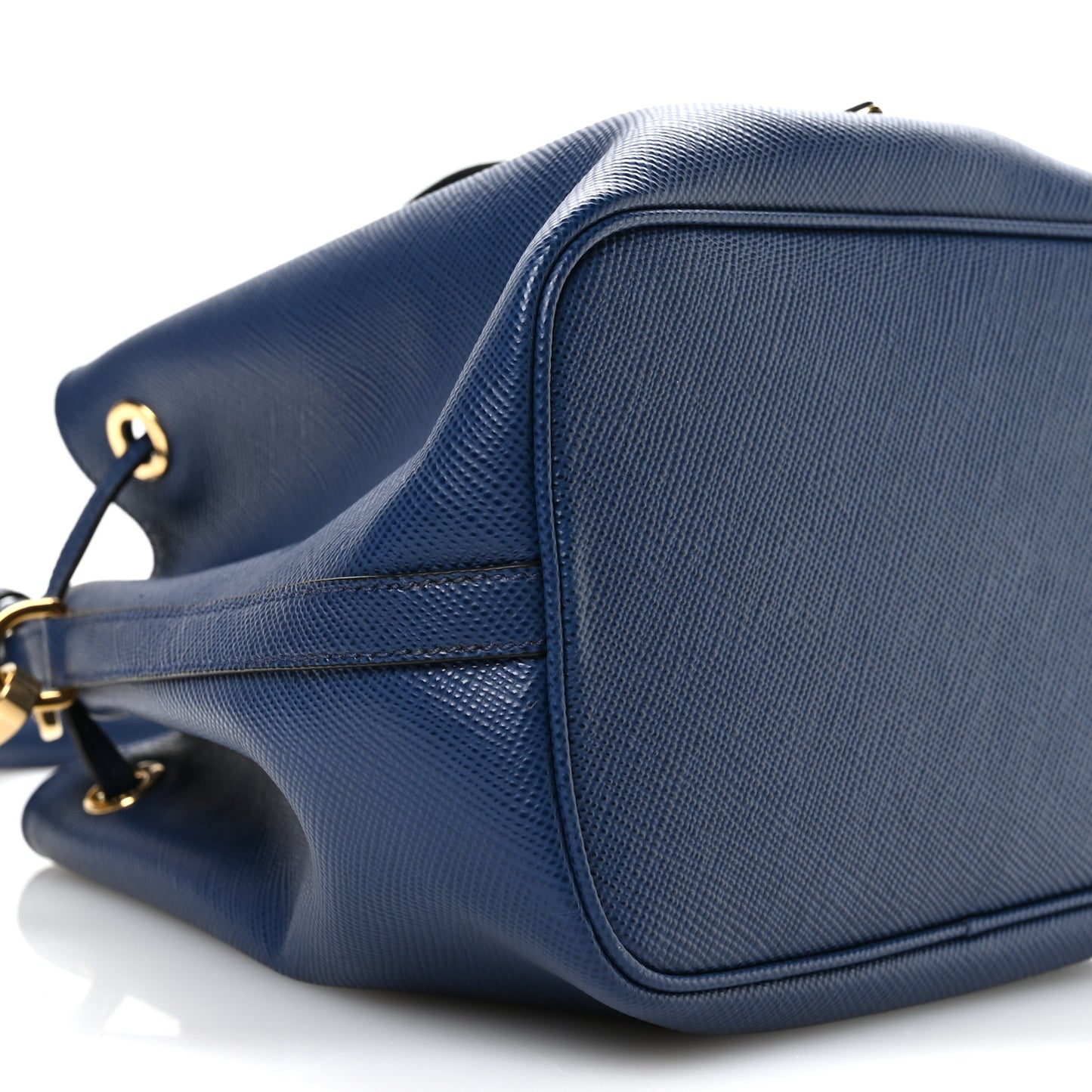 Saffiano Cuir Bucket Bag Bluette
