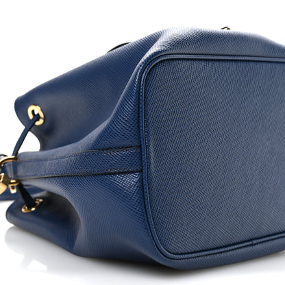 Prada Saffiano Cuir Bucket Bag Bluette 9 of 10