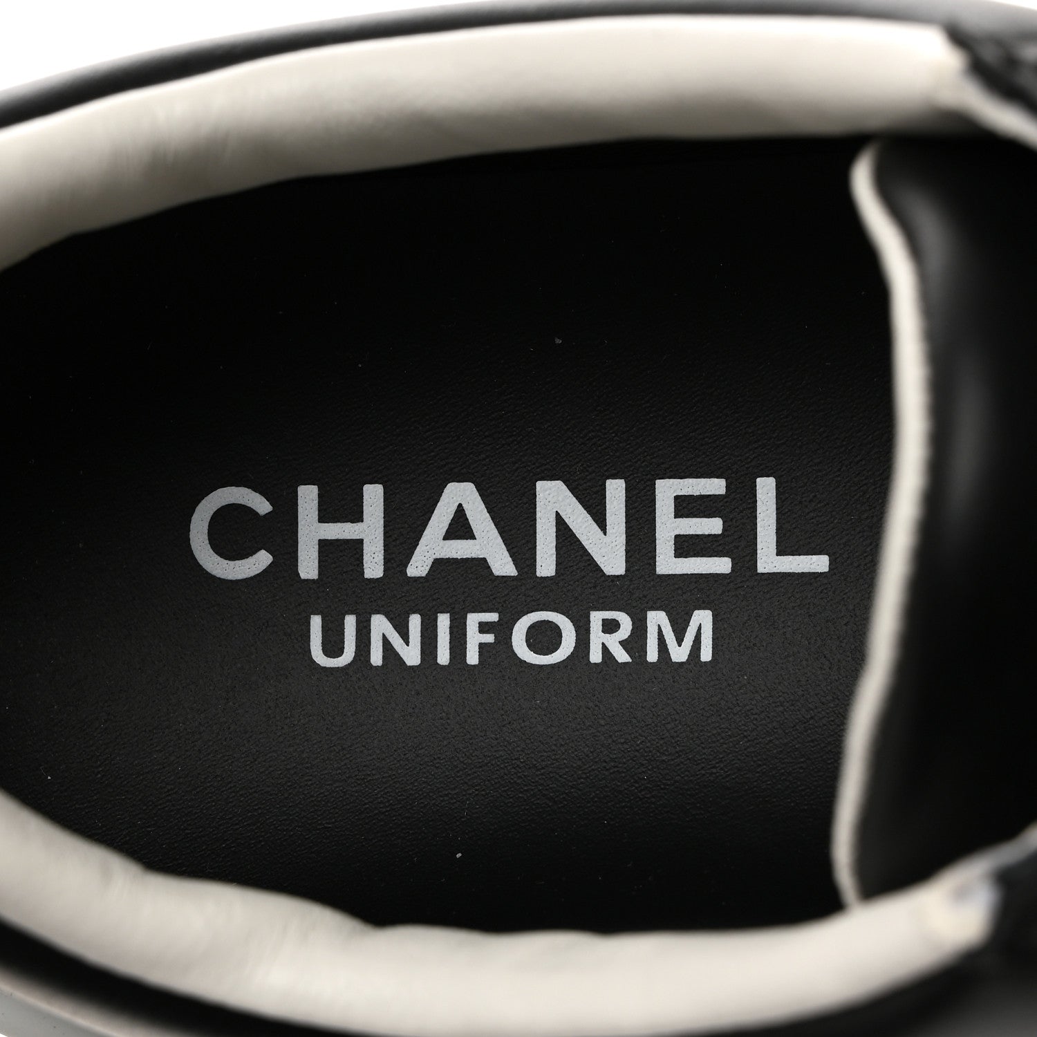Chanel Calfskin CC Womens Sneakers 37 Black 6 of 9