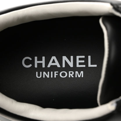 Chanel Calfskin CC Womens Sneakers 37 Black 6 of 9