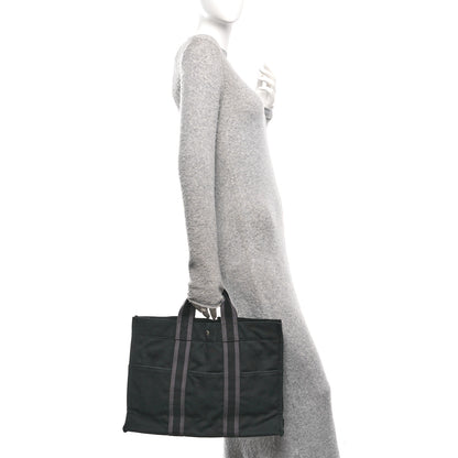 Hermes Canvas Fourre Tout MM Black 2 of 9
