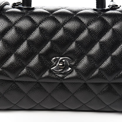 Chanel Caviar Quilted Mini Coco Handle Flap So Black 9 of 10