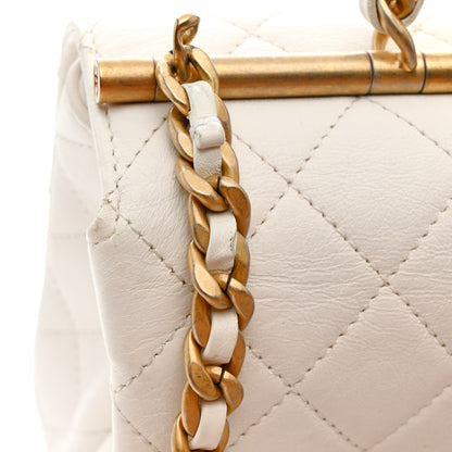 Chanel Lambskin Quilted La Parisienne Top Handle Flap White 11 of 16