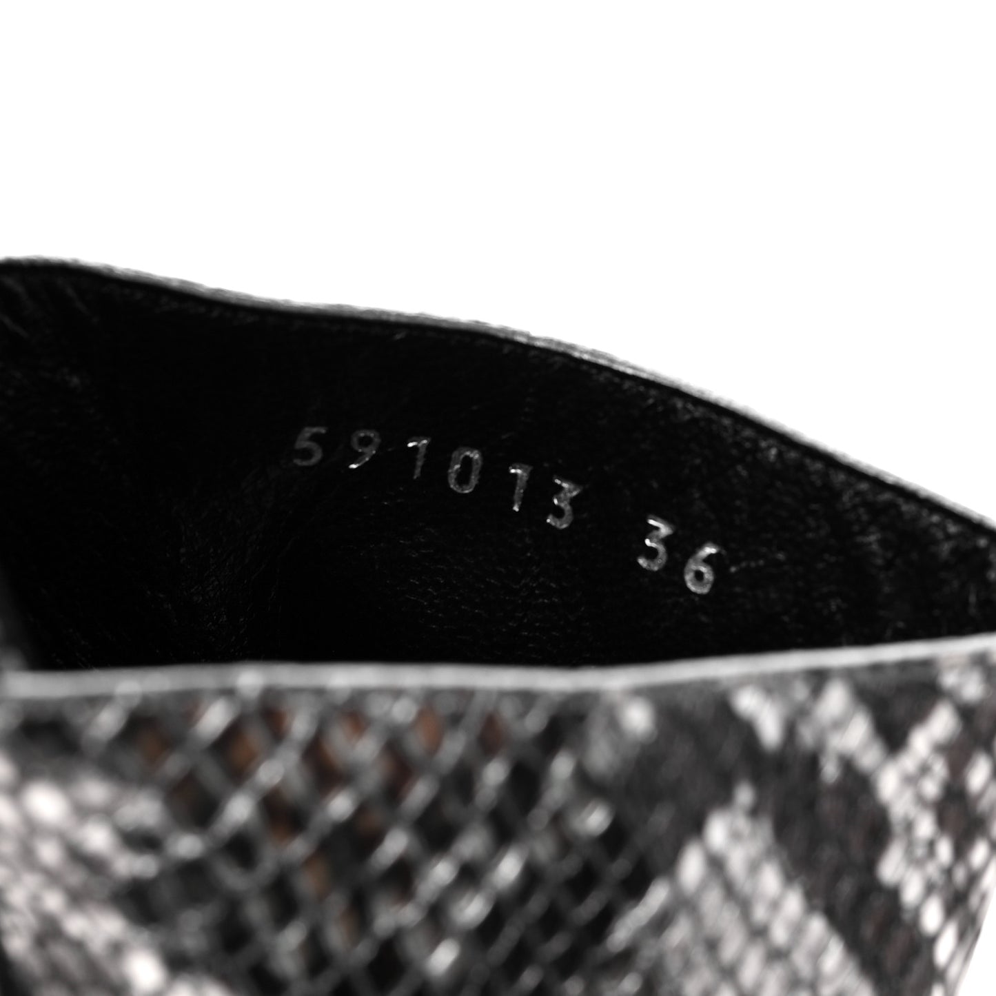 Kidskin Snake Effect Oval 90mm Mule Pump 36 Silver
