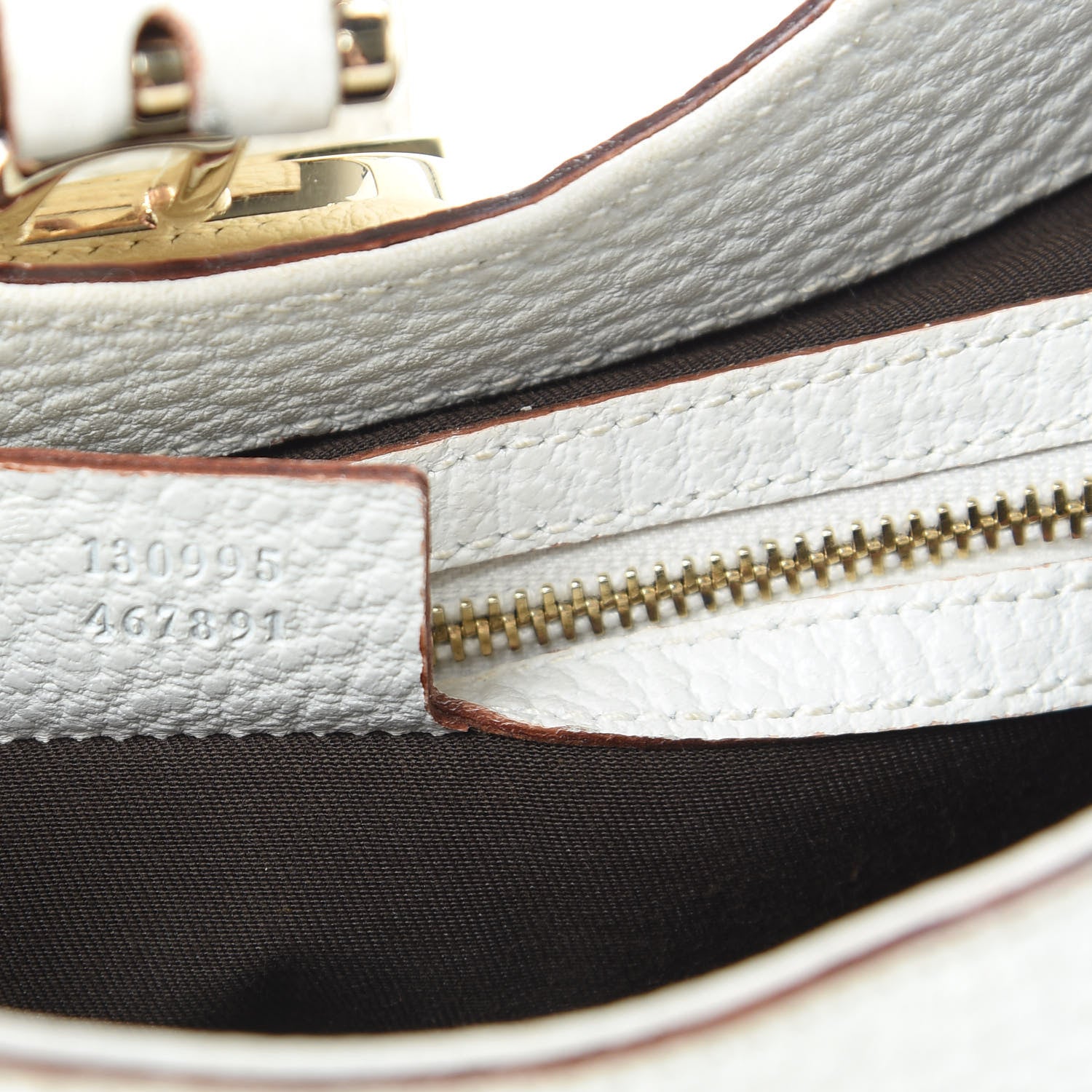 Gucci Calfskin Junco Shoulder Bag White 7 of 16