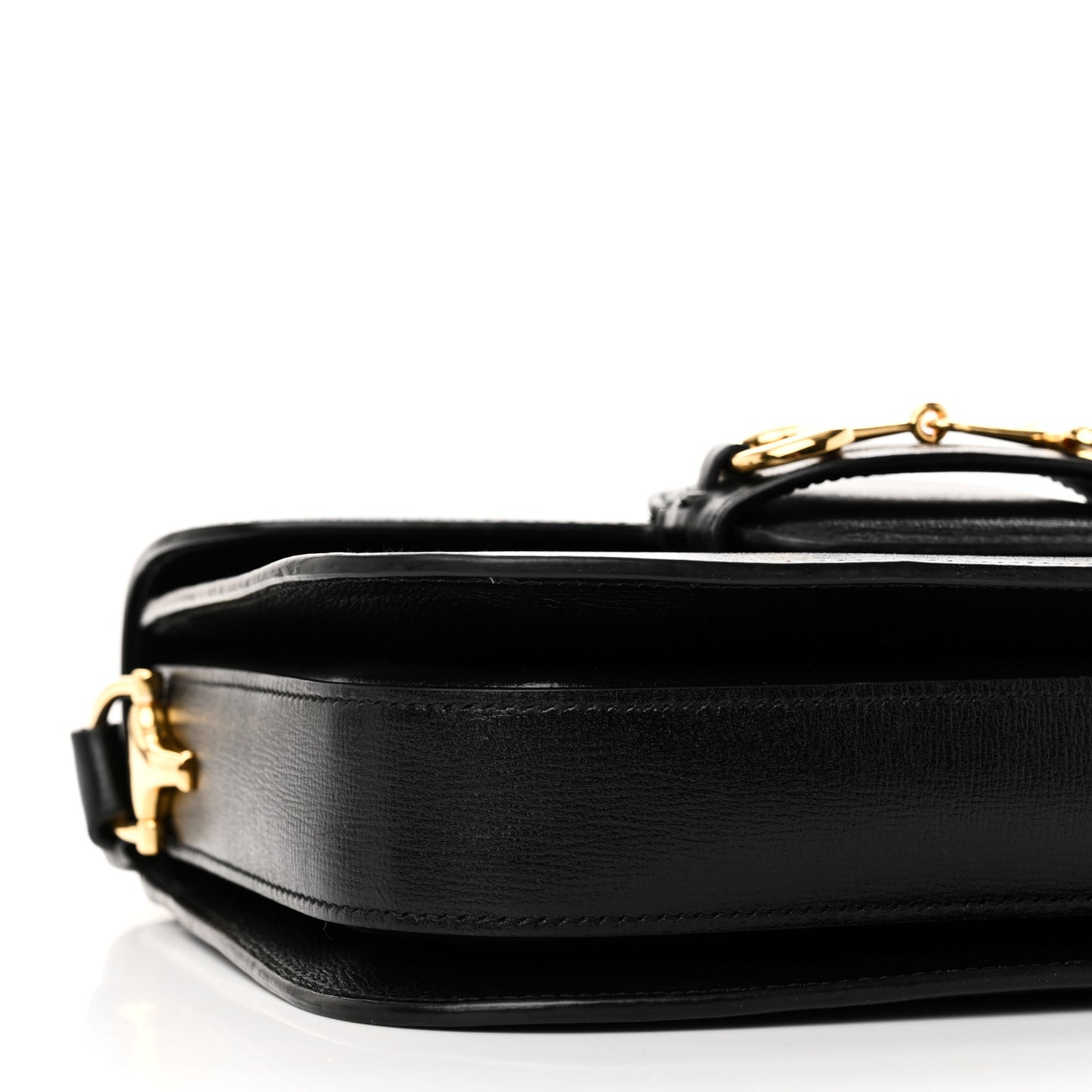 Azalea Calfskin Horsebit 1955 Shoulder Bag Black