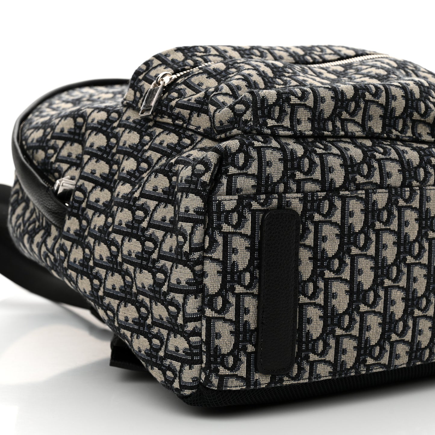 Oblique Calfskin Rider Backpack Beige Black
