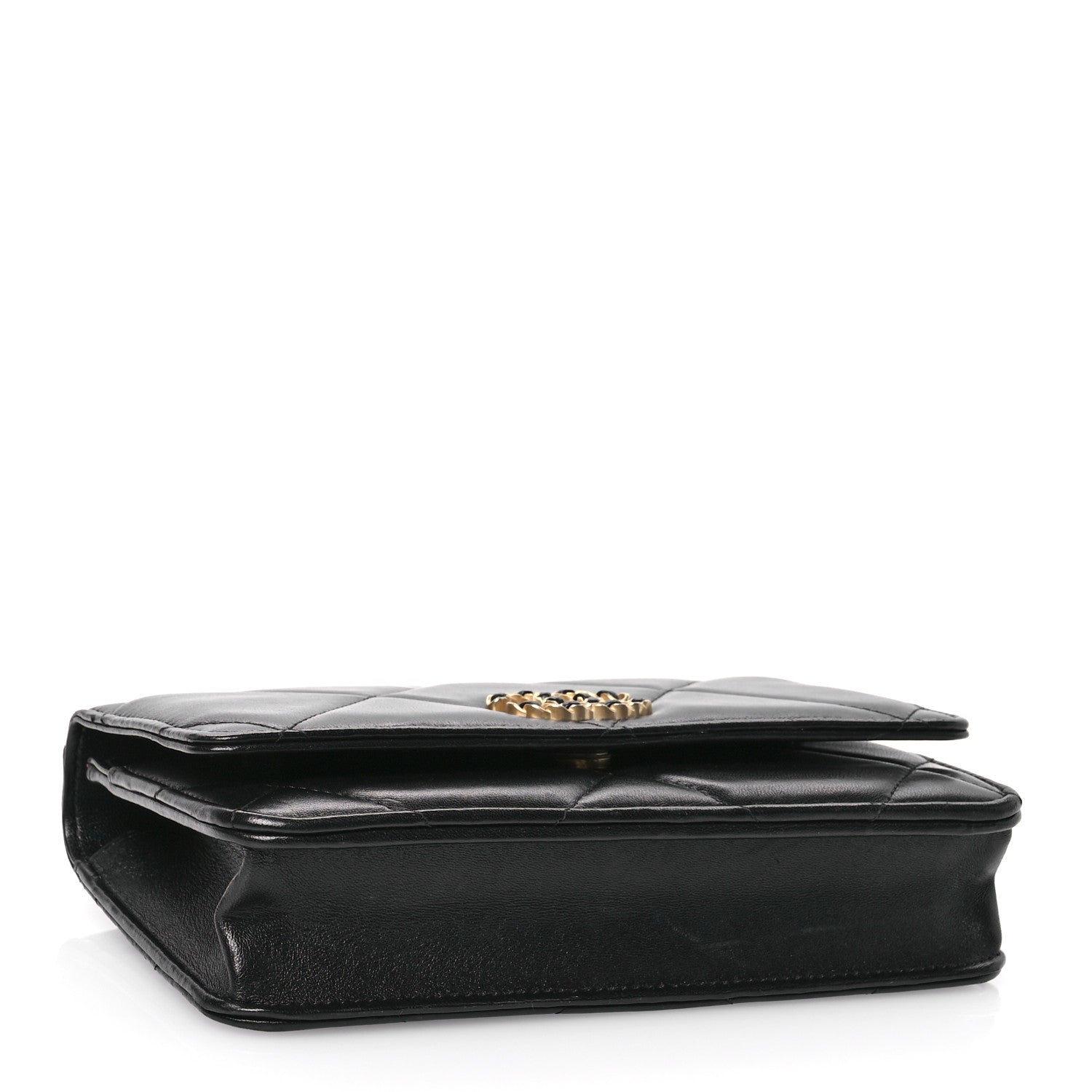 Chanel Lambskin Quilted Chanel 19 Wallet On Chain WOC Black 4 of 11