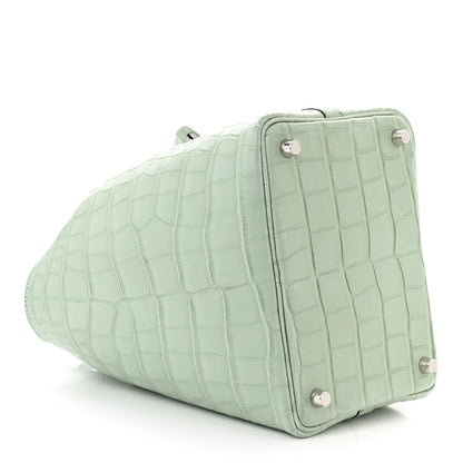 Hermes Matte Alligator Picotin Lock 18 Vert D Eau 4 of 11