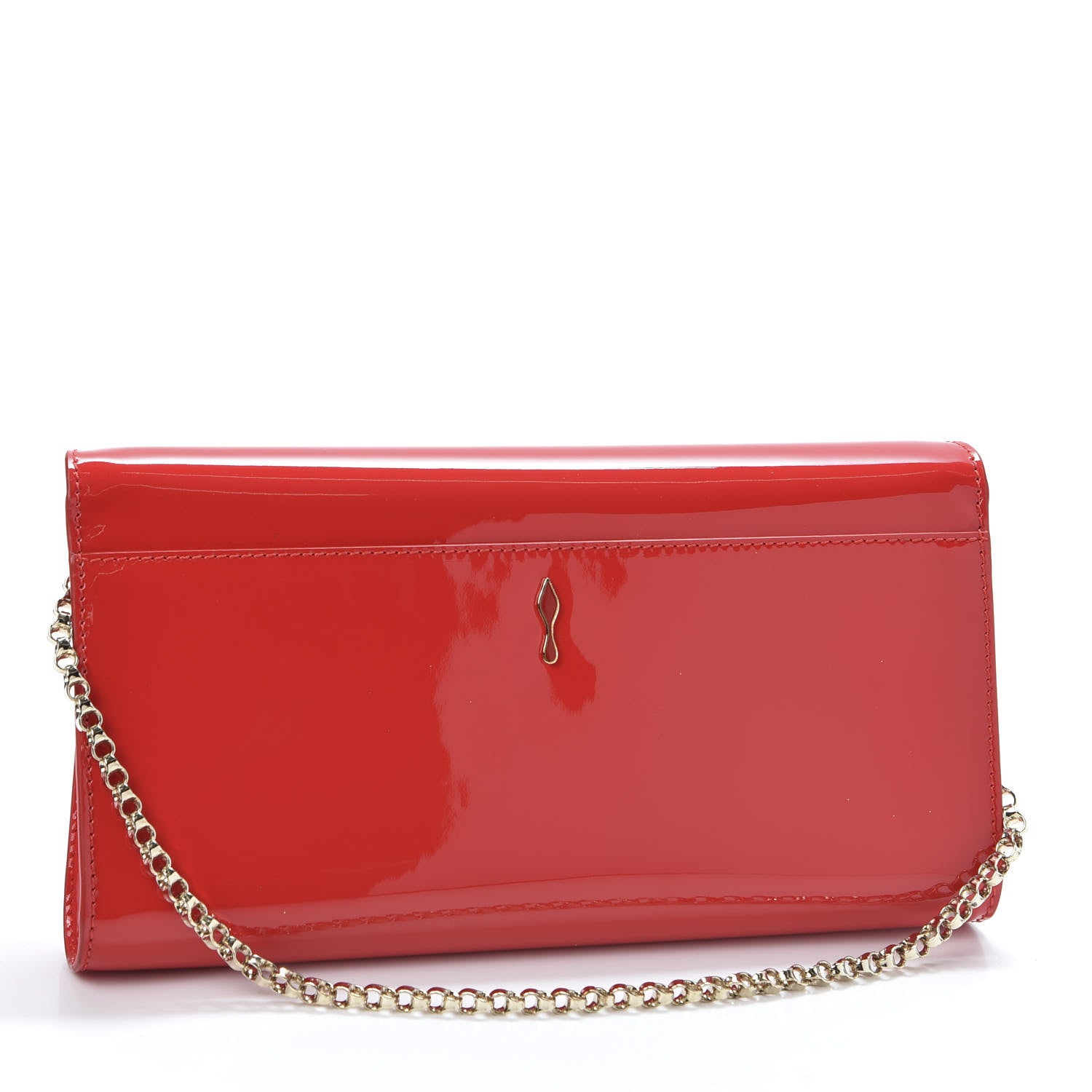 Christian Louboutin Patent Vero Dodat Clutch Fraise 2 of 9