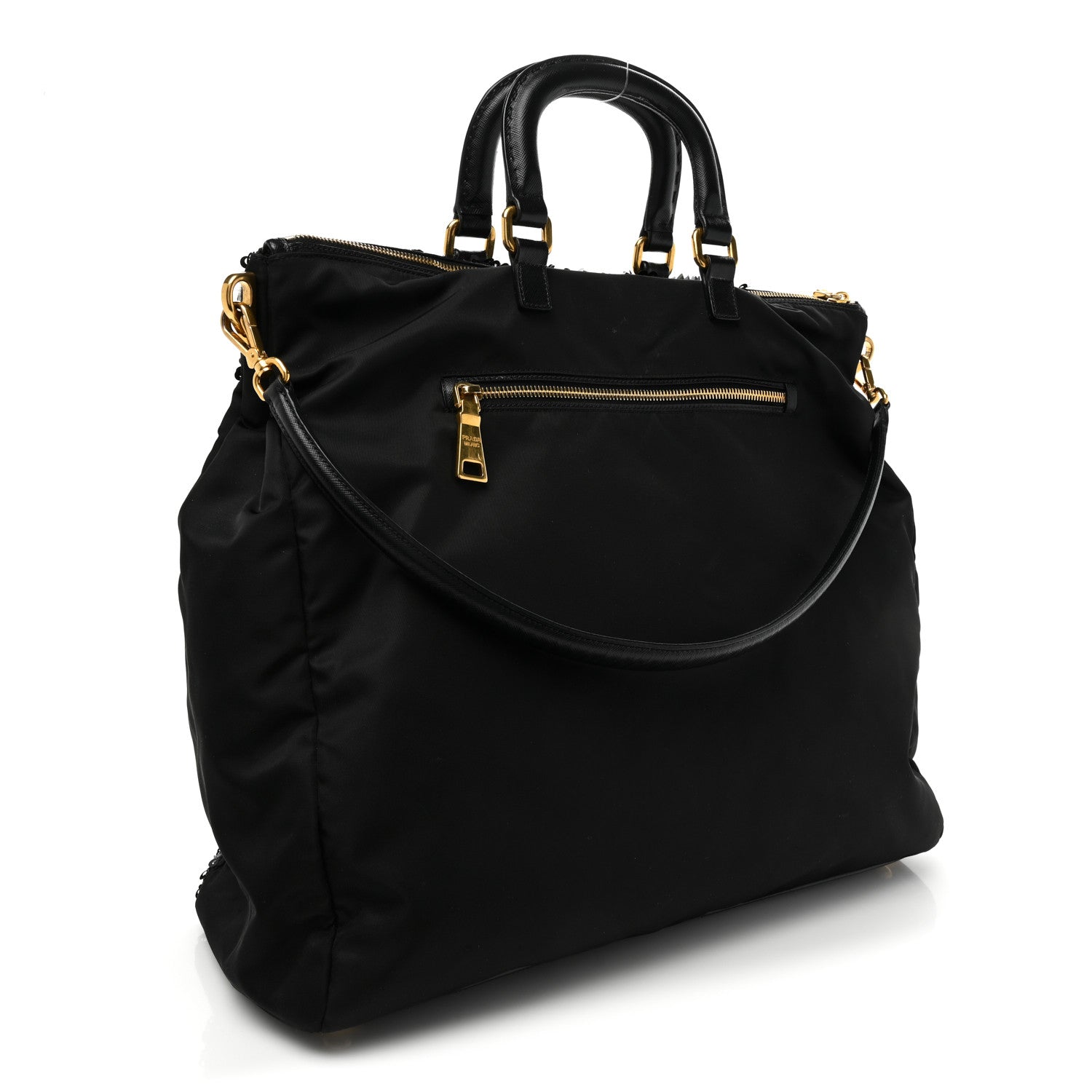 Prada Nylon Sequin Tote Black 3 of 18
