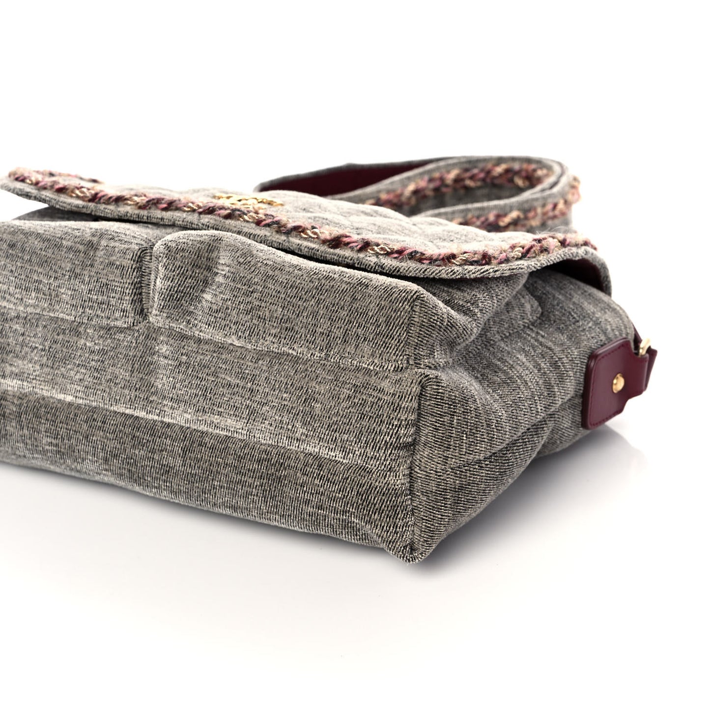 Wool Velvet Quilted Parisian Stroll Messenger Grey