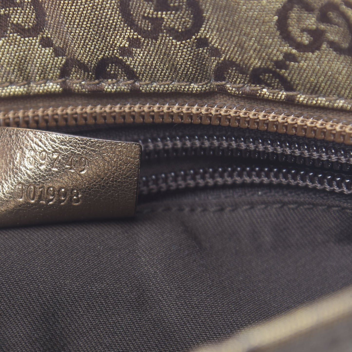 Crystal Monogram Web Small Flat Messenger Crossbody Bronze