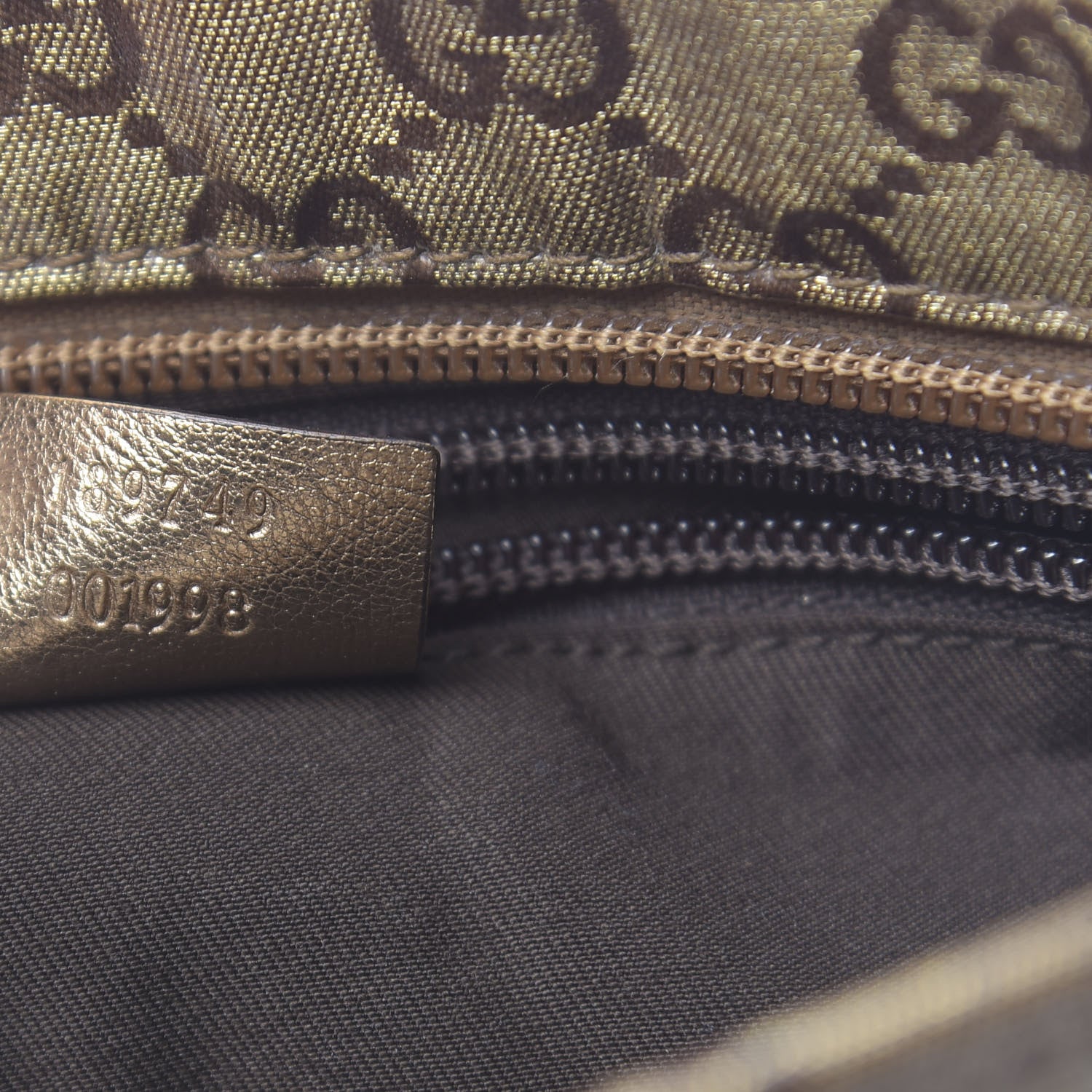 Gucci Crystal Monogram Web Small Flat Messenger Crossbody Bronze 7 of 10