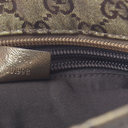 Gucci Crystal Monogram Web Small Flat Messenger Crossbody Bronze 7 of 10