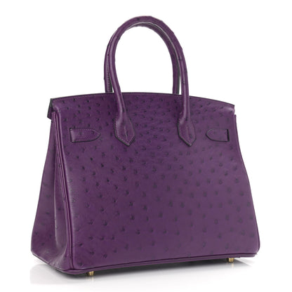 Hermes Ostrich Birkin 30 Violine 2 of 10