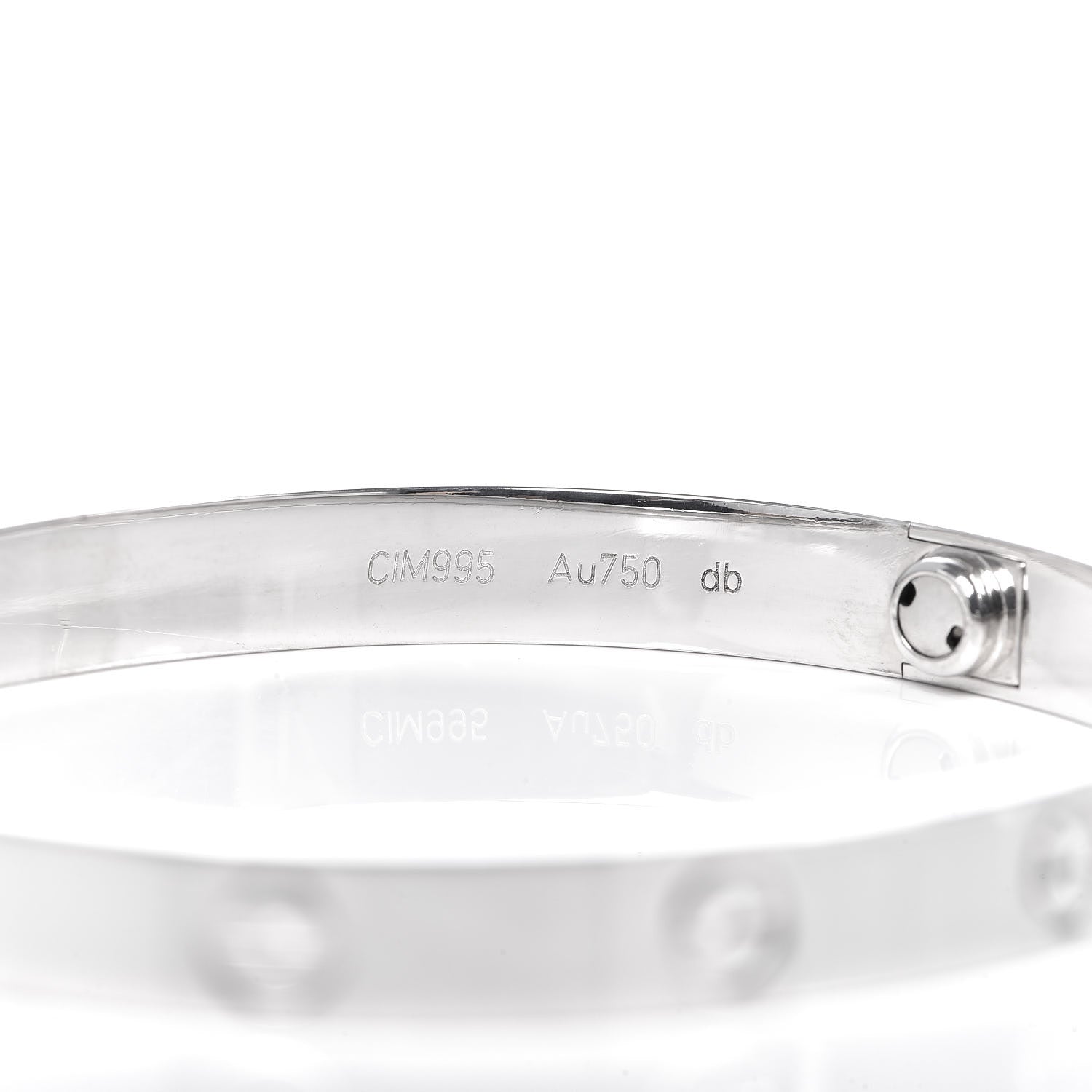 Cartier 18K White Gold LOVE Bracelet 17 5 of 6