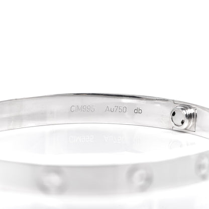 Cartier 18K White Gold LOVE Bracelet 17 5 of 6