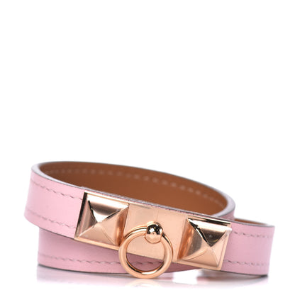 Hermes Swift Rivale Double Tour Bracelet T1 Rose Sakura 1 of 8
