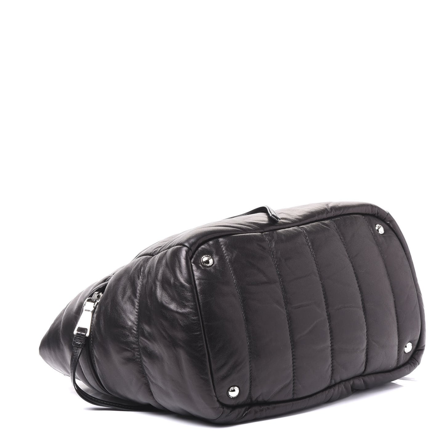 Nappa Bomber Tote Black