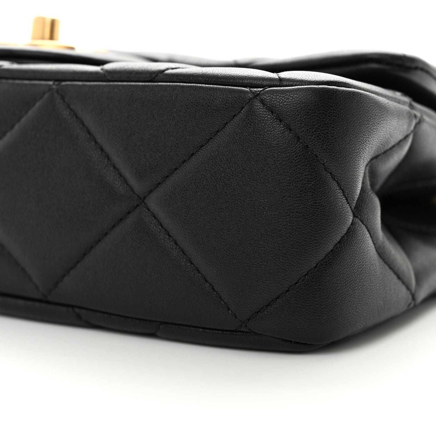 Chanel Lambskin Quilted Pearl Small Flap Black 10 of 10