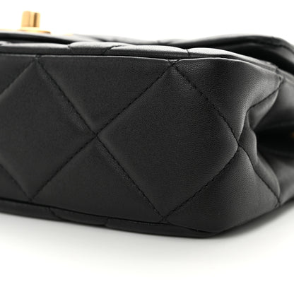 Chanel Lambskin Quilted Pearl Small Flap Black 10 of 10