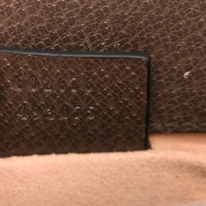 Gucci GG Supreme Monogram Textured Dollar Calfskin Web Mini Ophidia Chain Shoulder Bag Beige Ebony New Acero 7 of 12