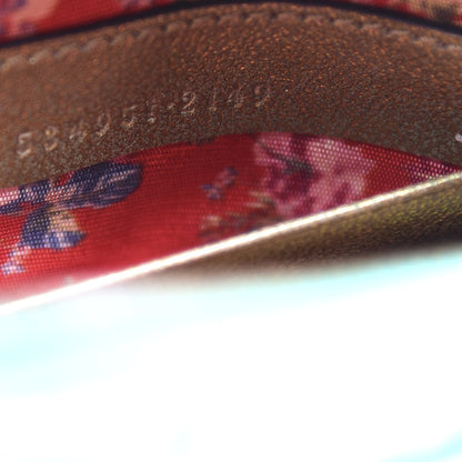 Gucci Laminated Nappa Trapuntata Mini Zumi Dome Shoulder Bag Rosso Jasmine Green Rame 6 of 10