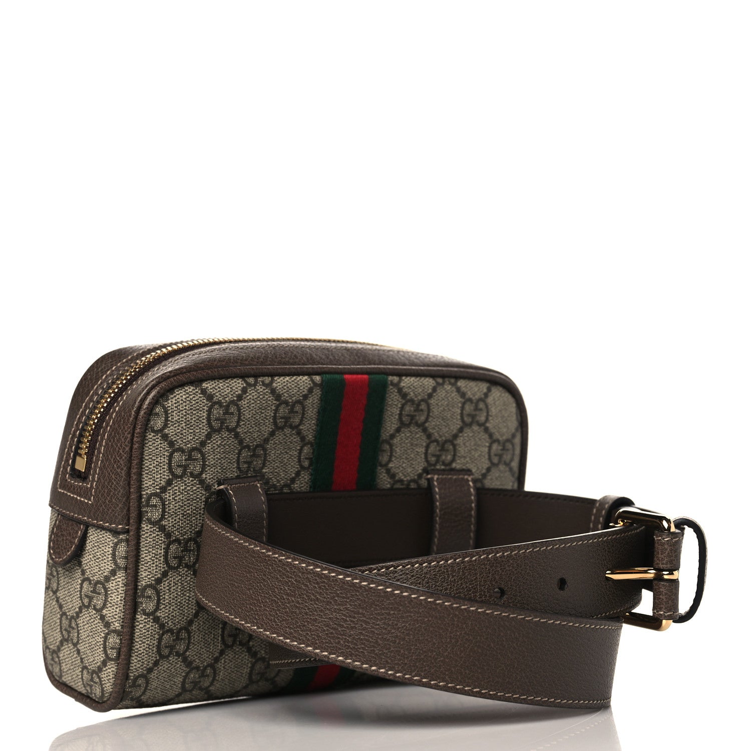 Gucci GG Supreme Monogram Web Small Ophidia Belt Bag 75 30 Dark Brown 3 of 9
