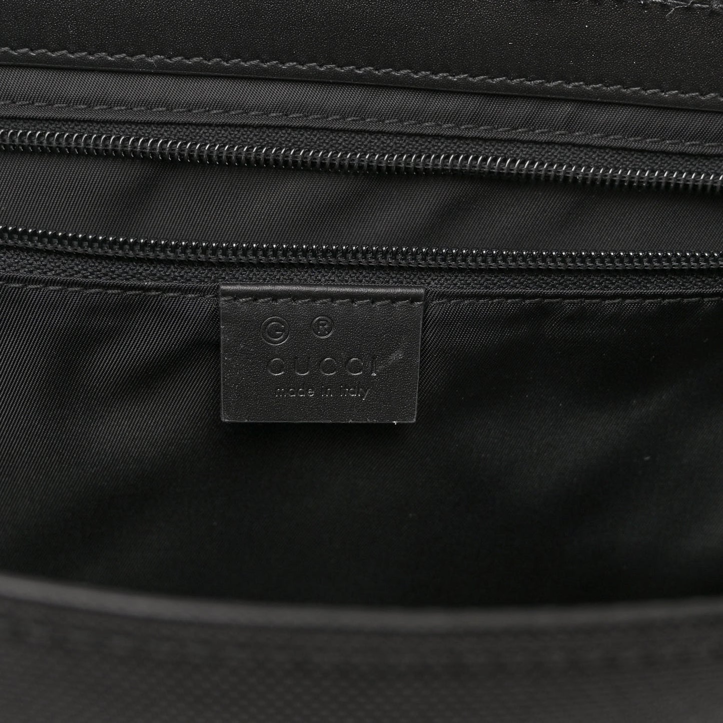 Techno Canvas Web Flap Messenger Bag Black