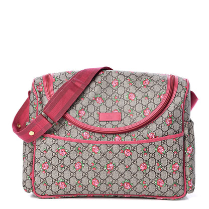 Gucci GG Supreme Monogram Rose Bud Diaper Bag Pink 1 of 10