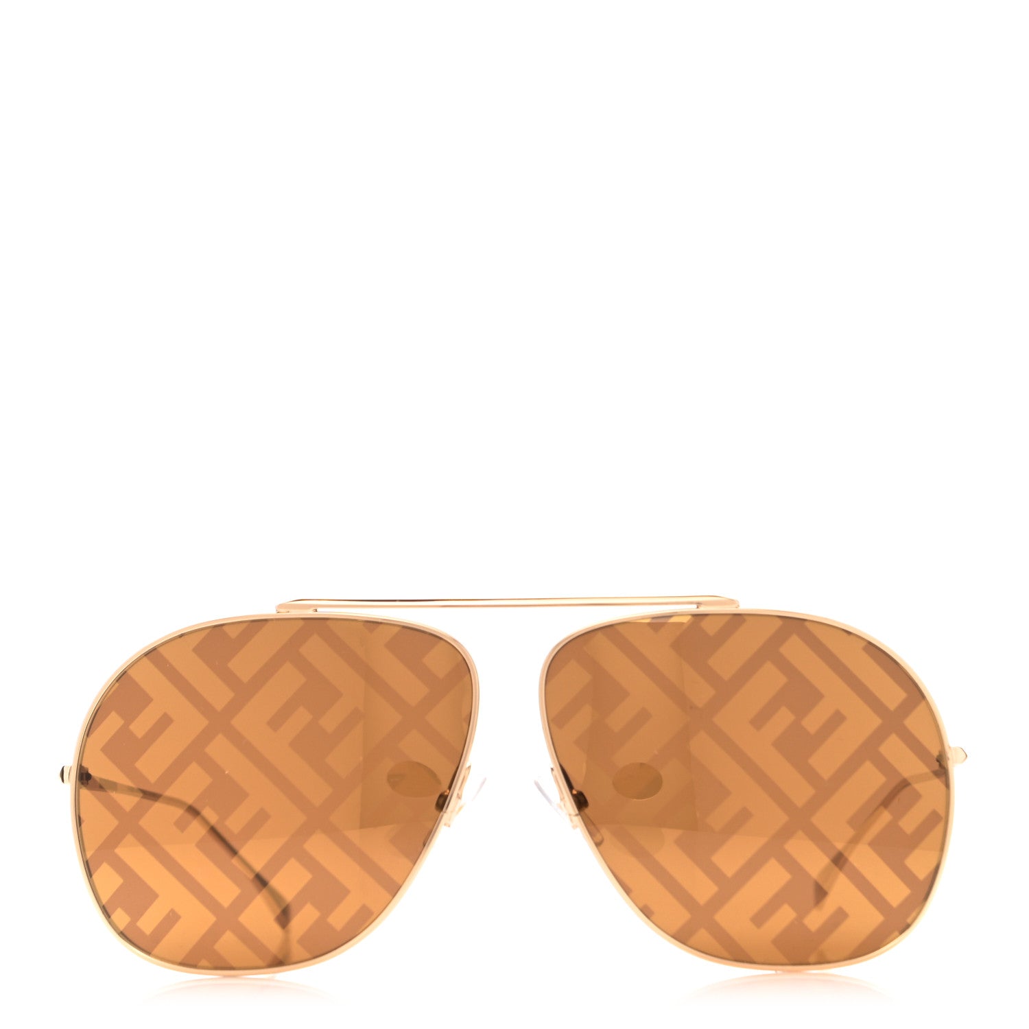 Fendi Metal Fendi Forever Aviator Sunglasses FF0407/G/S Gold 2 of 8