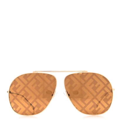 Fendi Metal Fendi Forever Aviator Sunglasses FF0407/G/S Gold 2 of 8