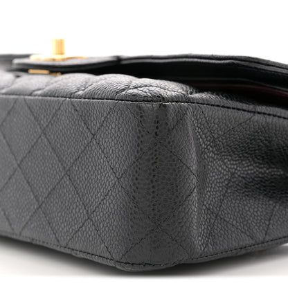 Chanel Caviar Quilted Medium Double Flap Black 10 of 11