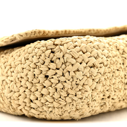 Saint Laurent Raffia Monogram Medium Jamie Natural Avorio 9 of 10