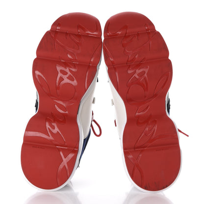 Christian Louboutin Neoprene Patent Glitter Wet Red Runner Flat Sneakers 46 Version Multi 5 of 8