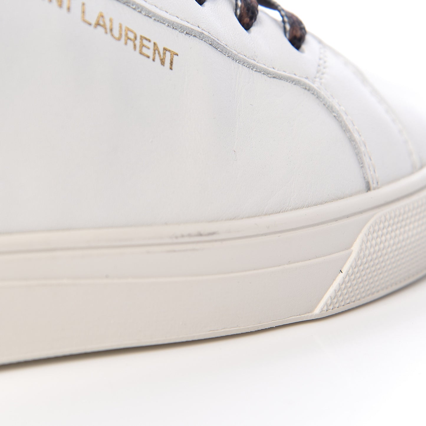 Calfskin Pony Hair Leopard Print Andy Low Top Sneakers 36.5 Optic White