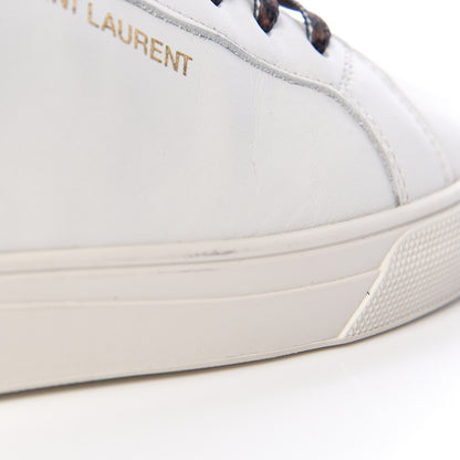 Saint Laurent Calfskin Pony Hair Leopard Print Andy Low Top Sneakers 36.5 Optic White 13 of 16