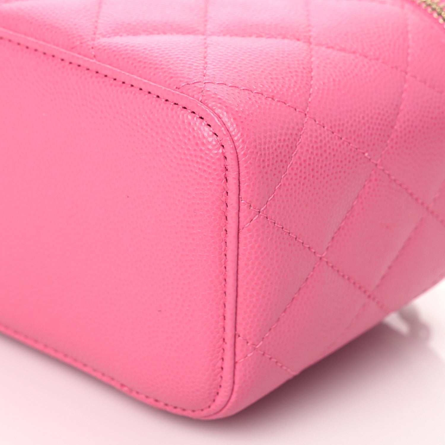 Chanel Caviar Quilted Small Vanity Case With Chain Pink 9 of 10