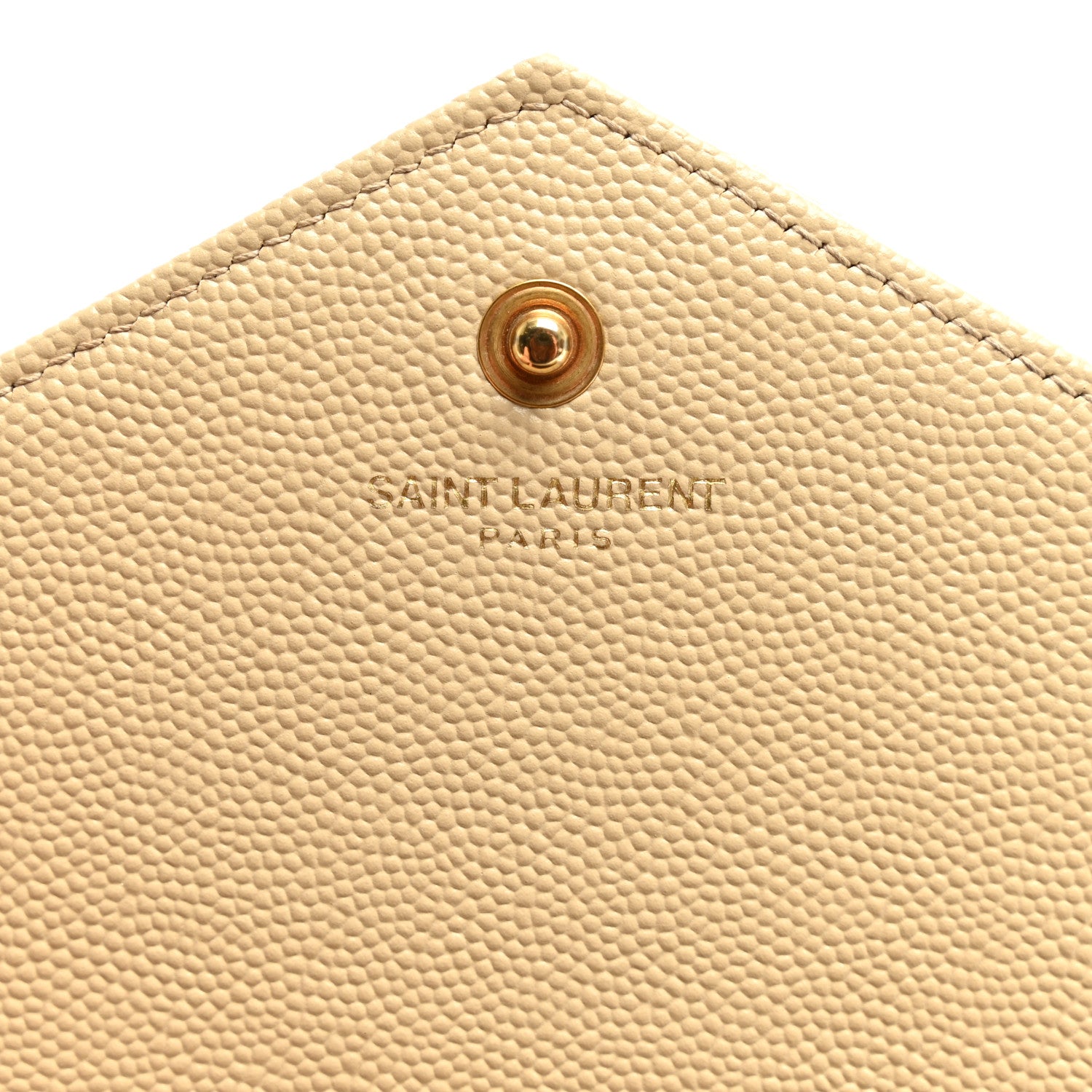 Saint Laurent Grain De Poudre Matelasse Chevron Monogram Chain Wallet Nude Powder Nude Powder 6 of 13